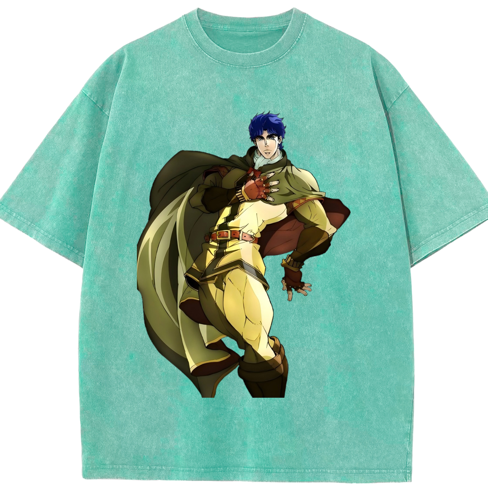 （画像用） ジョジョの奇妙な冒険 /ジョナサン?ジョースター JoJo's Bizarre Adventure Jonathan Joestar 綿100% ヴィンテージ風 半袖Tシャツ（フロントプリント）